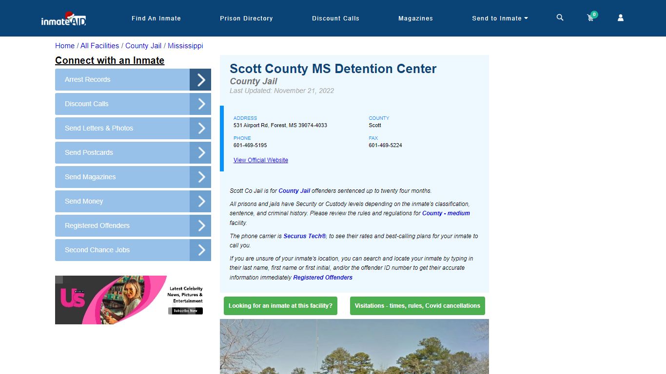 Scott County MS Detention Center - Inmate Locator - Forest, MS
