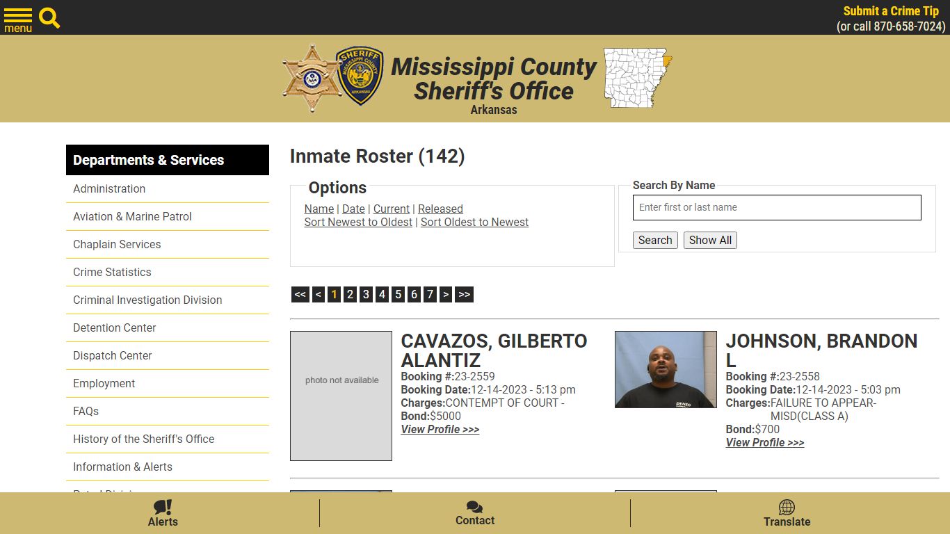 Inmate Roster - Current Inmates Booking Date Descending - Mississippi ...